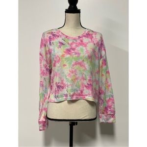 Tie Dye Lightweight Cropped Sweatshirt Size XL